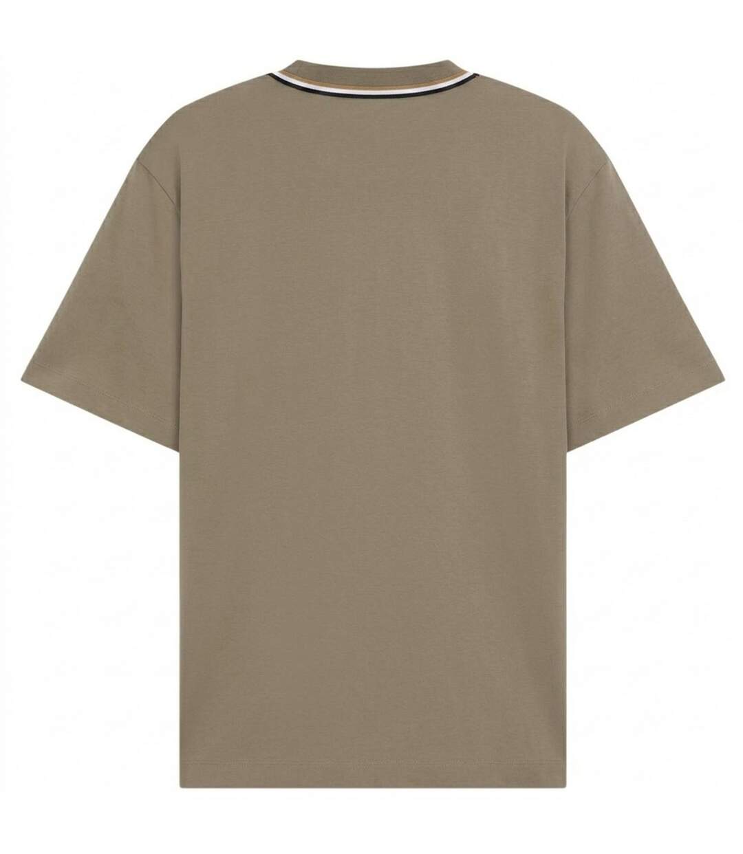 Mens Taut Minimalist Logo T-shirt Brown Boss-2