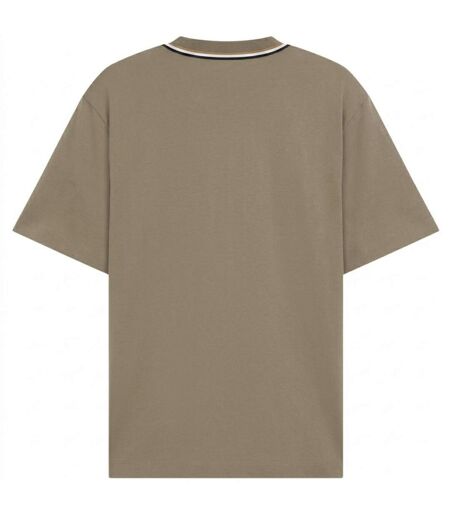Mens Taut Minimalist Logo T-shirt Brown Boss