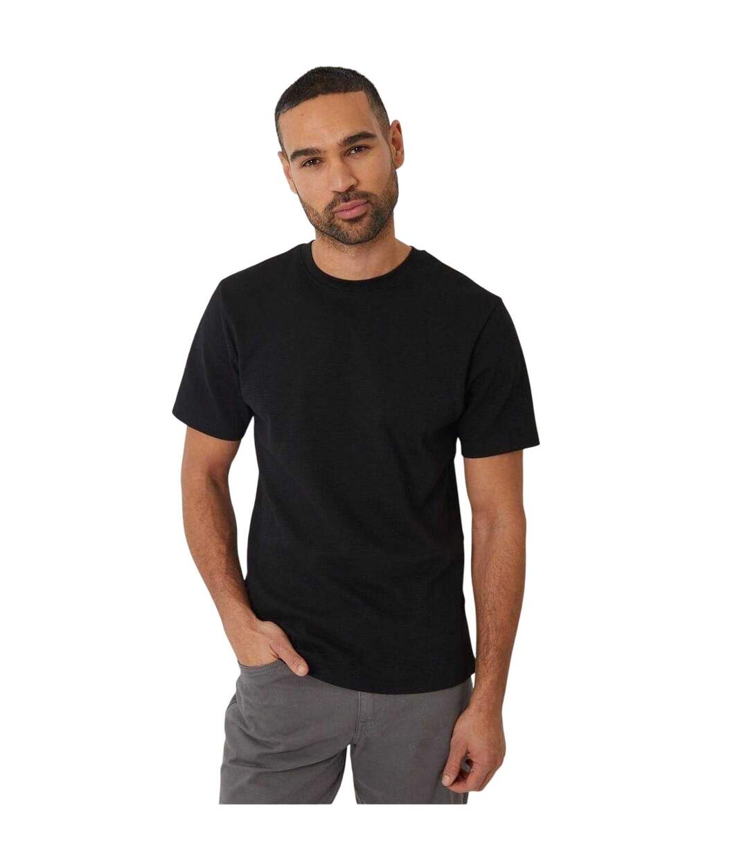T-shirt Homme Noir Threadbare-2