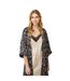 Womens/ladies Jean Leaf Print Kimono Black CCDK Copenhagen-4