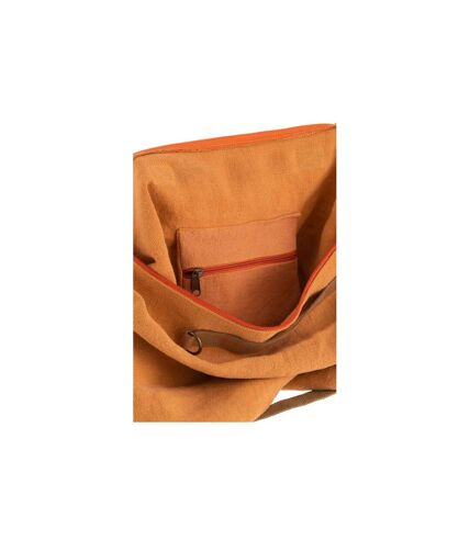 Sac de Plage Jute Lavée 60cm Orange Rouille