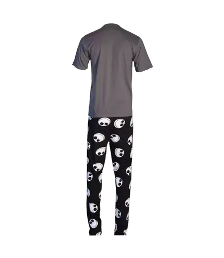 Ensemble De Pyjama Motif Jack Skellington Motif/style Toile D´araignée Homme Gris Noir Nightmare Before Christmas