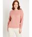 Pull court ample col rond grosse maille-1