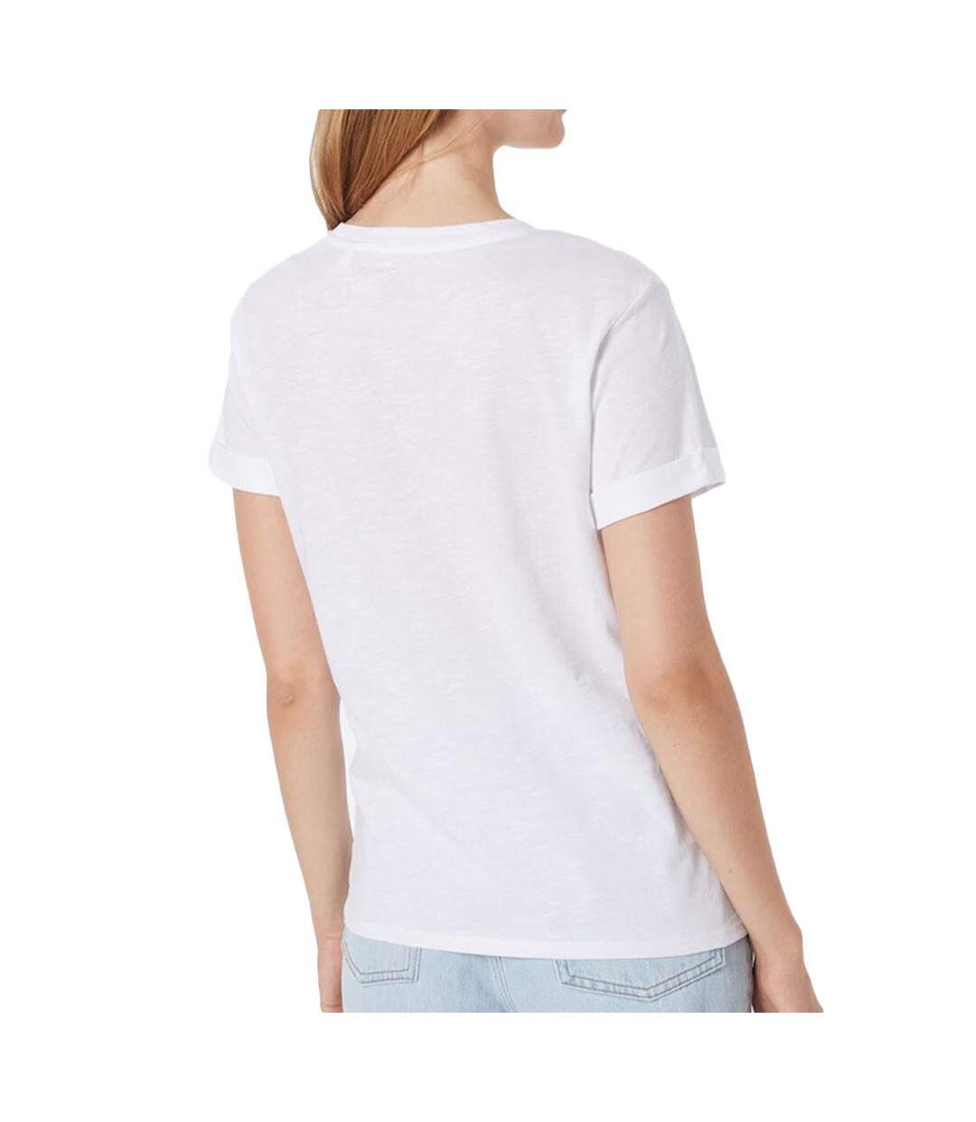 T-shirt blanc femme guess rol1981-2