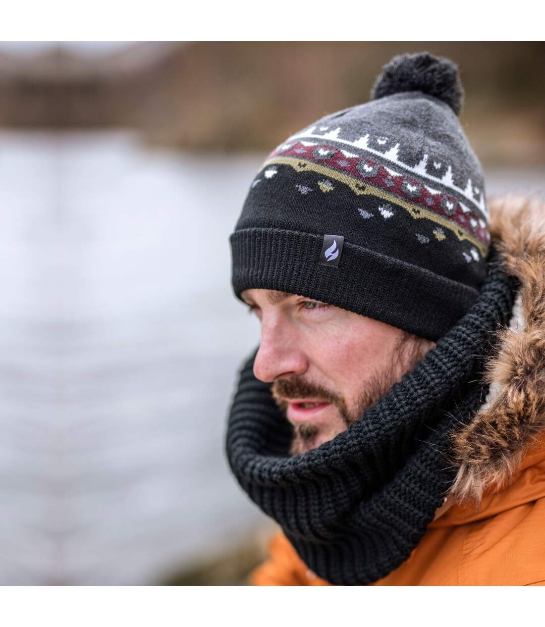 Heat Holders - Chapeau Pom Pom tricoté pour hommes pour l'hiver-4