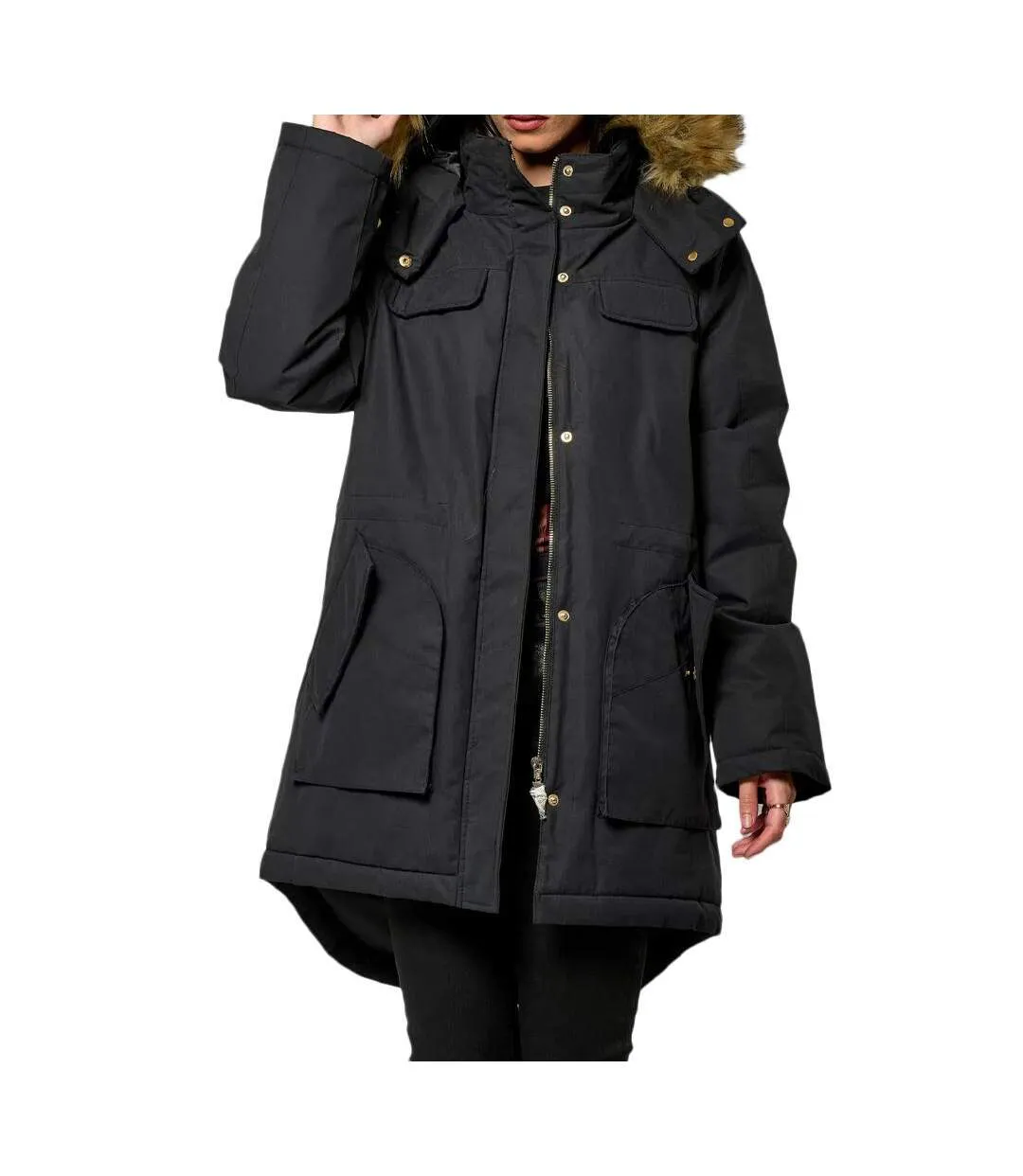 Parka noir femme kaporal manon-1