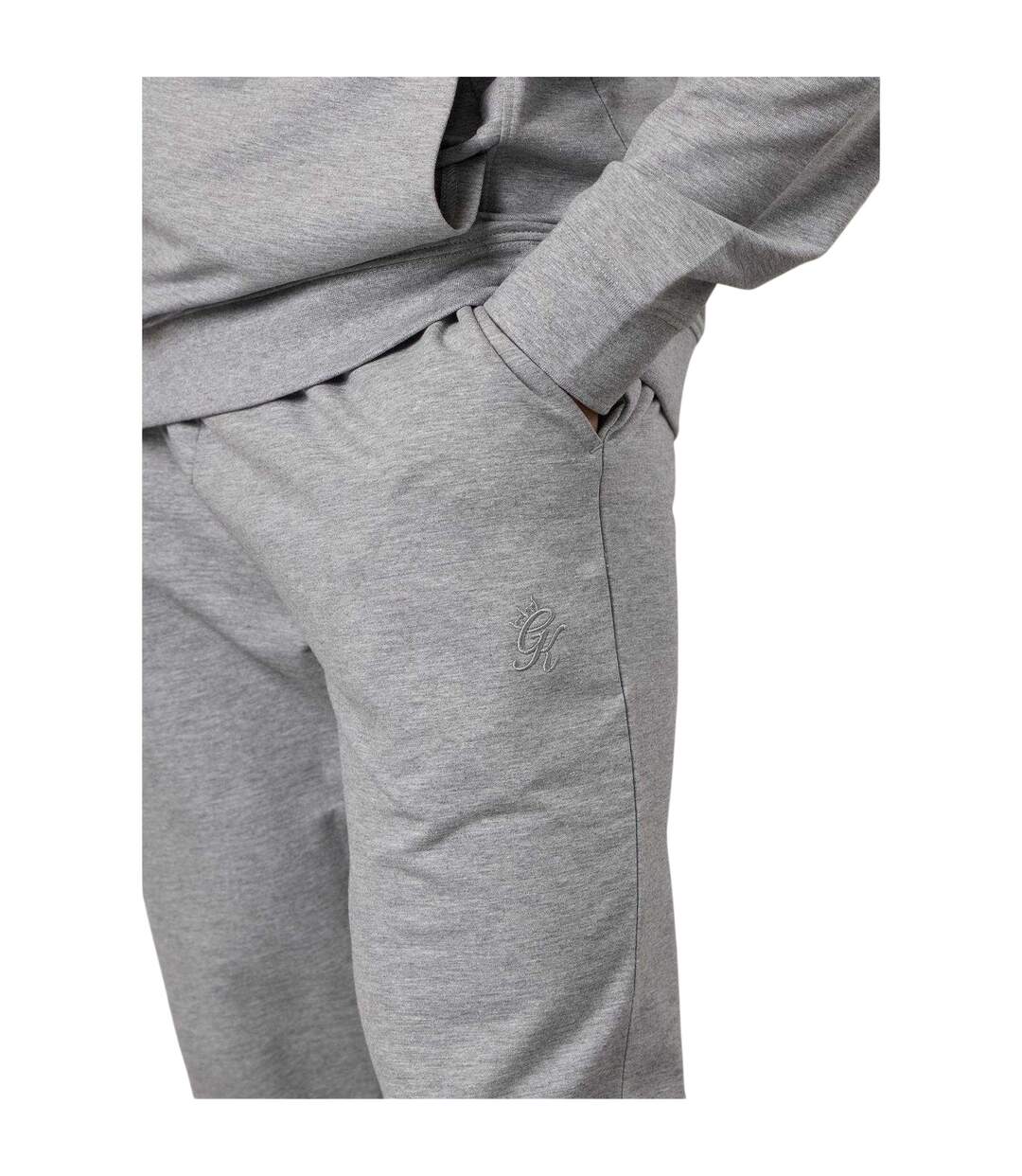 Mens Victory Joggers Grey Marl Gym King-4