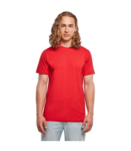 T-shirt Basique À Col Rond Pour Hommes Rouge De La Ville Build Your Brand