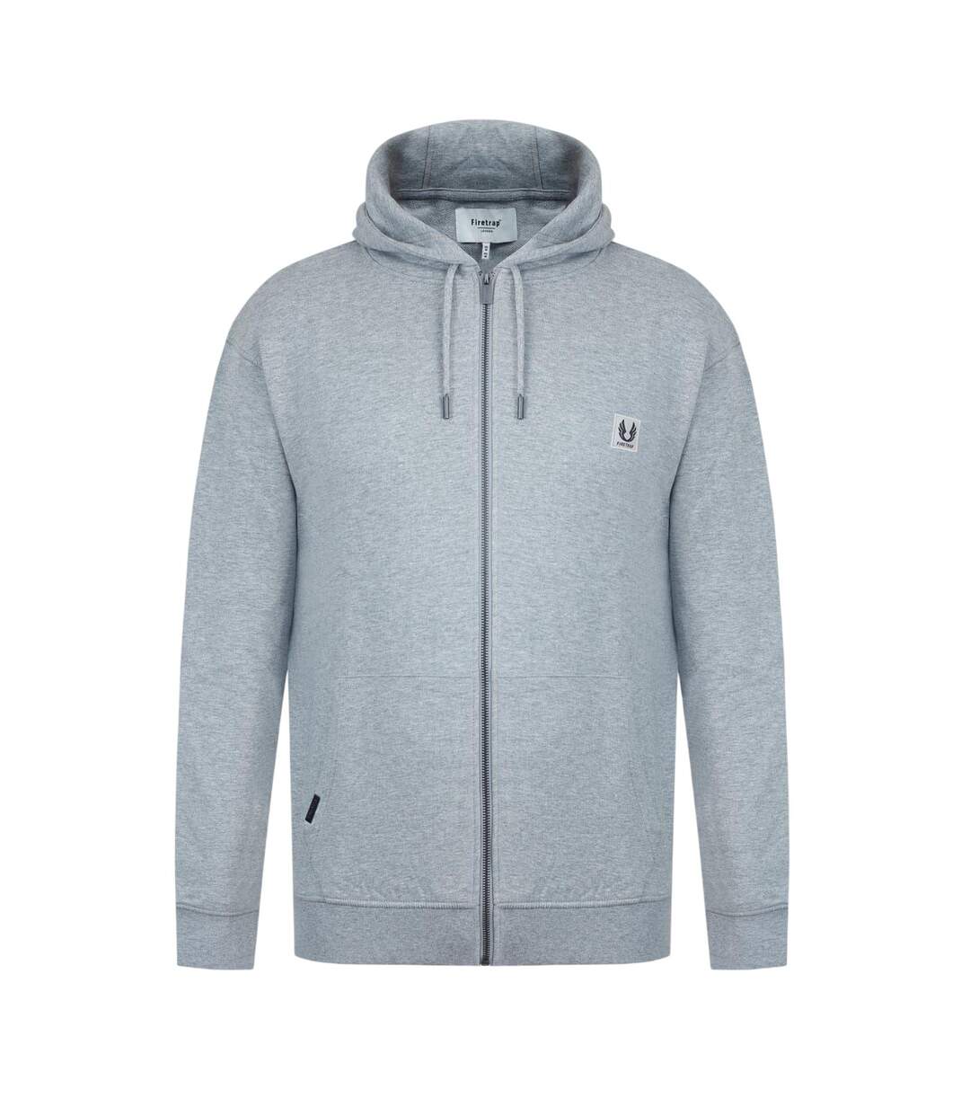 Veste À Capuche Motif/style Logo Homme Gris Chiné Firetrap-1