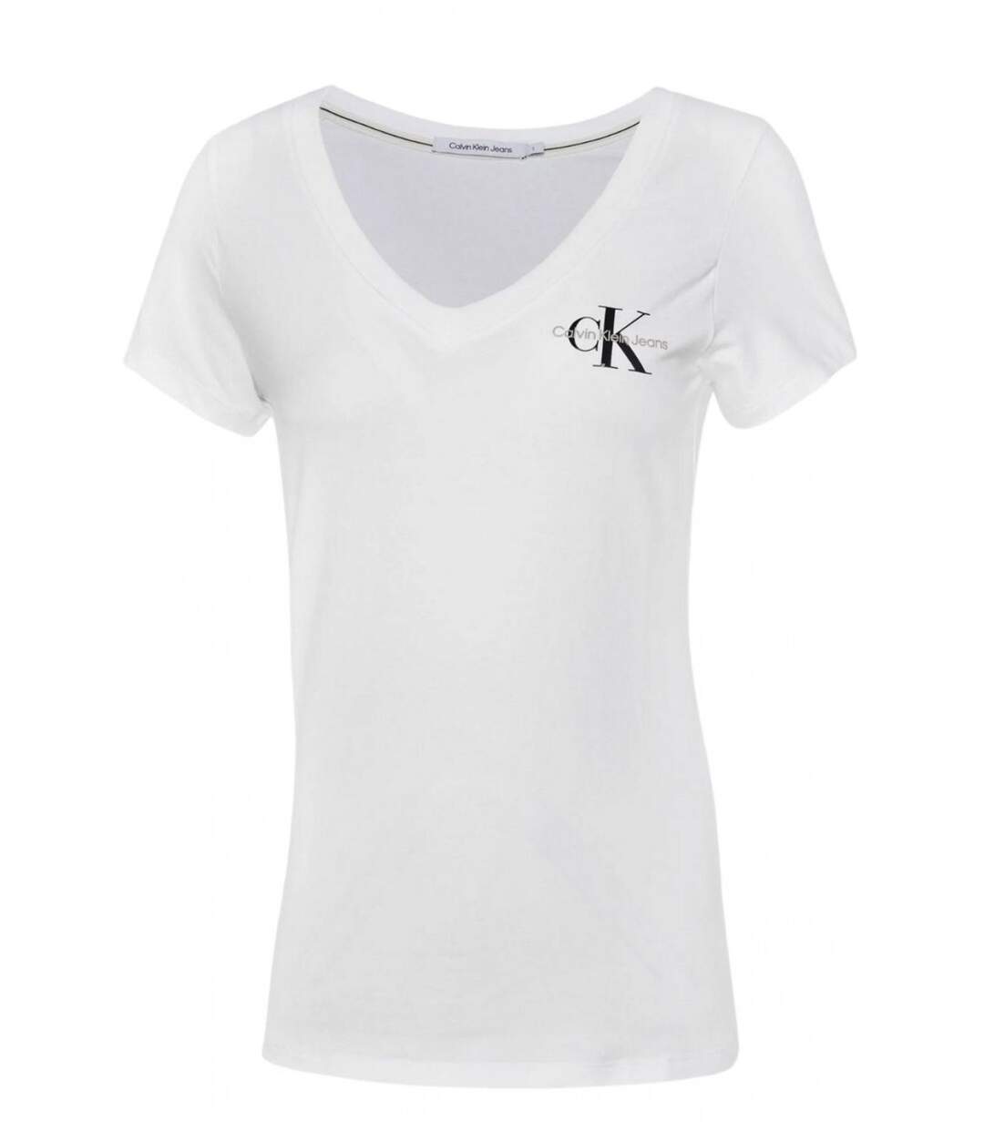 Tee shirt stretch en V   -  Calvin klein - Femme-1