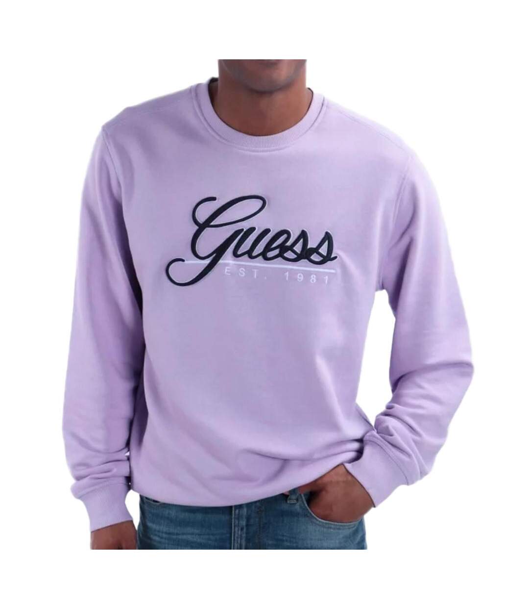 Sweat Violet Homme Guess Beau - XL-1