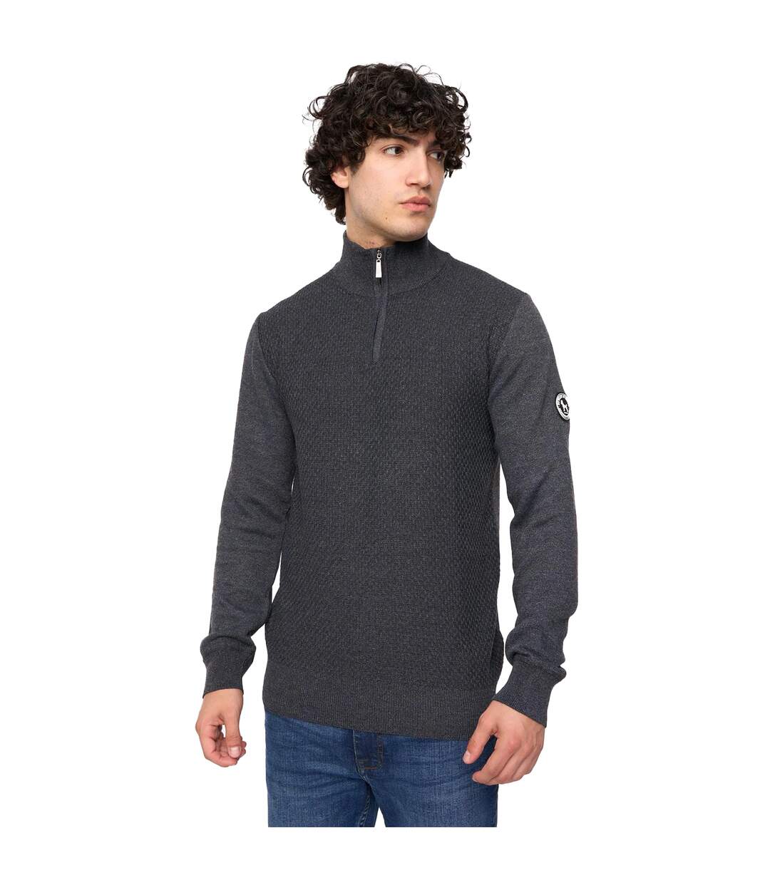 Pull Seymour Homme Noir Chiné Bewley & Ritch-2