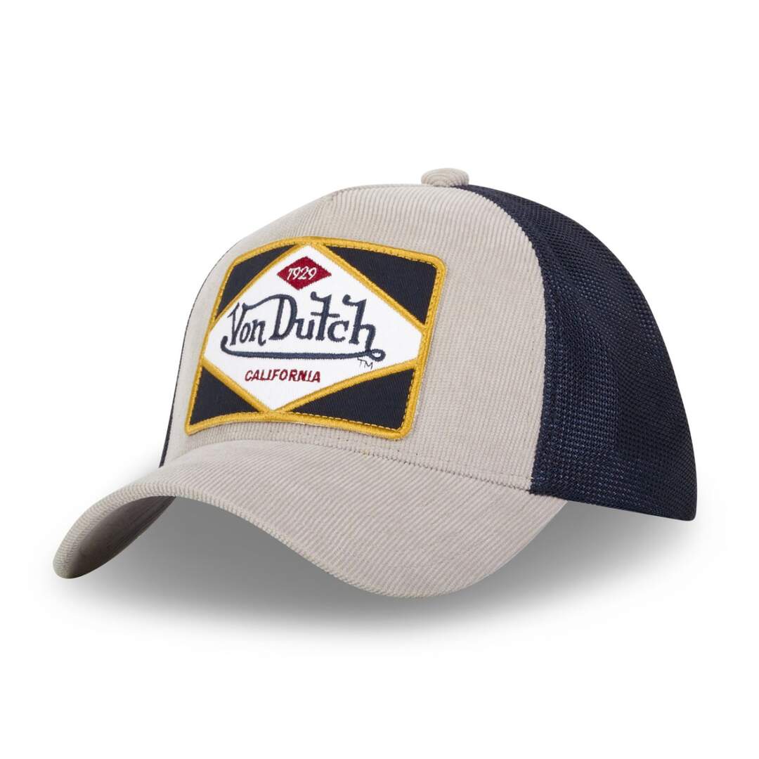 Casquette trucker avec filet en velours côtelé Vondutch-1