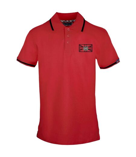 Mens Flag Polo Shirt Red Aquascutum