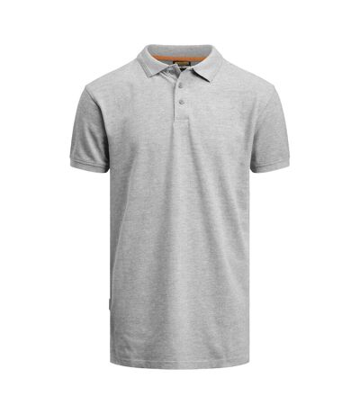 Mens Melange Polo Shirt Grey Jobman