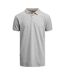 Mens Melange Polo Shirt Grey Jobman-1