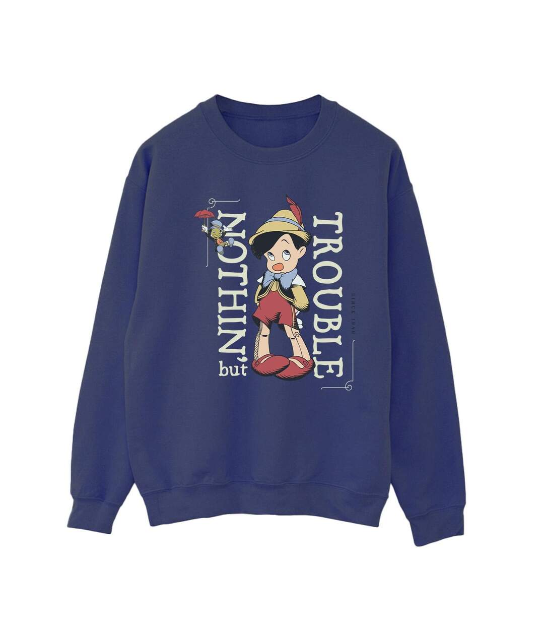 Disney Sweat-shirt Womens/Ladies Pinocchio Nothing But Trouble (Bleu marine) - UTBI32656-1