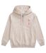 Womens/ladies maya full zip hoodie light beige Animal-1
