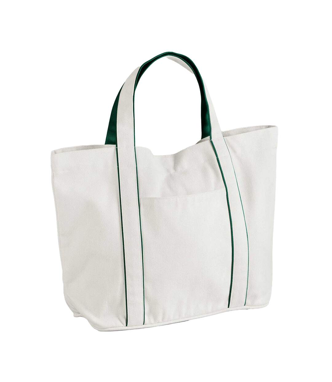 Tote Bag Motif/style Moyen Courtside Taille Unique Blanc Doux Vert Bouteille Westford Mill-1