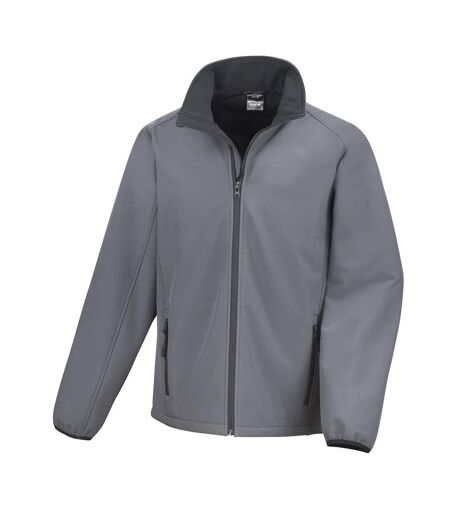 Result Core Mens Printable Soft Shell Jacket (Charcoal/Black) - UTPC7178