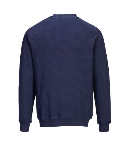 Mens anti-static sweatshirt navy Portwest