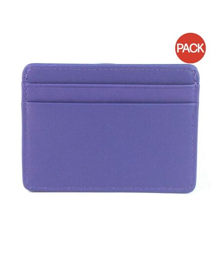 Pack of 3  Rossa leather card holder  one size violet Eastern Counties Leather