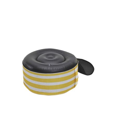 Pouf Gonflable Rayé Bain de Soleil 56cm Jaune