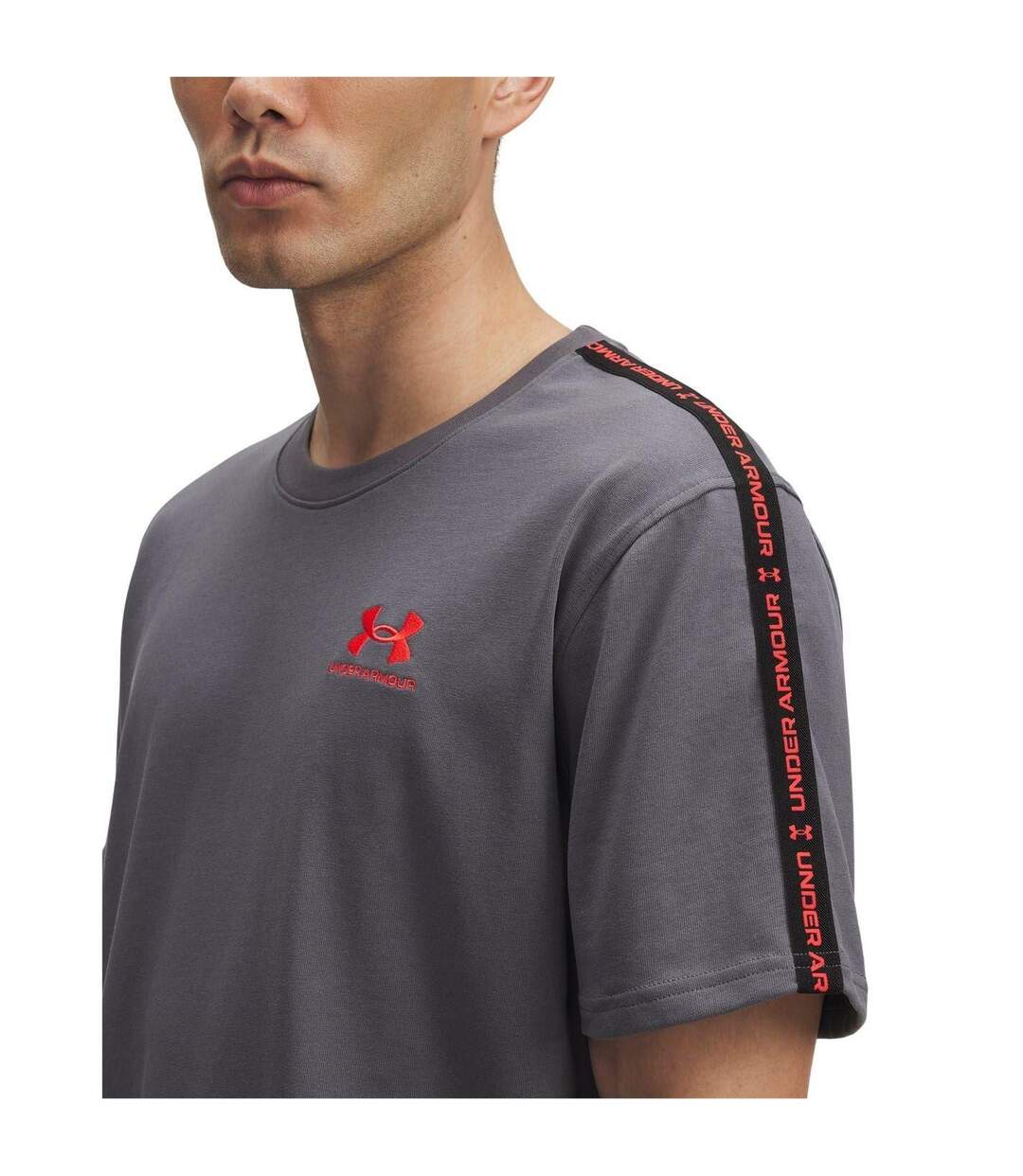 Mens Icon Regular T-shirt White Castlerock Under Armour-3