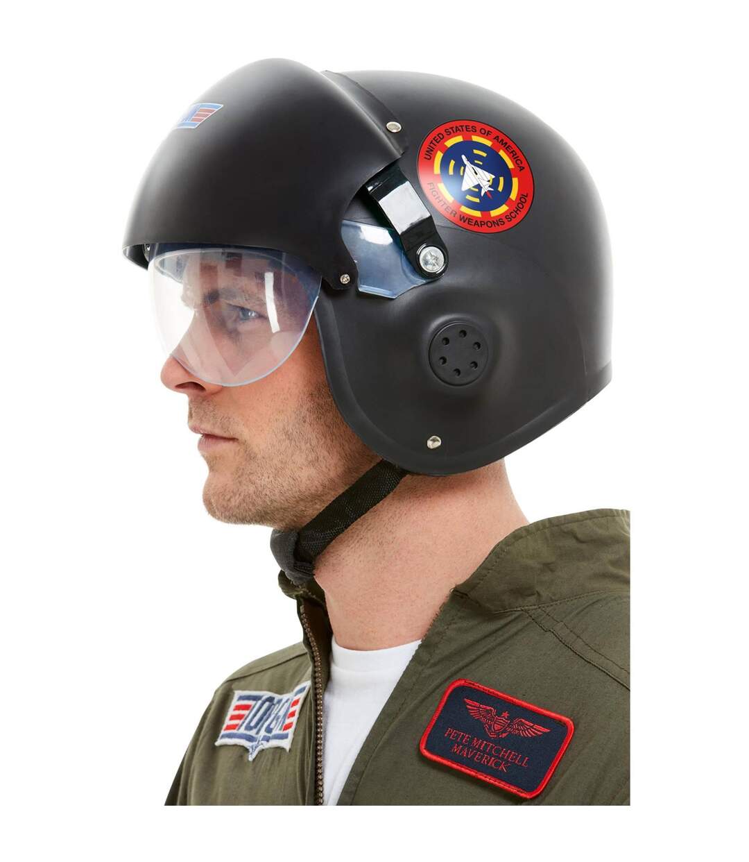 Casque deluxe homme noir Top Gun-3