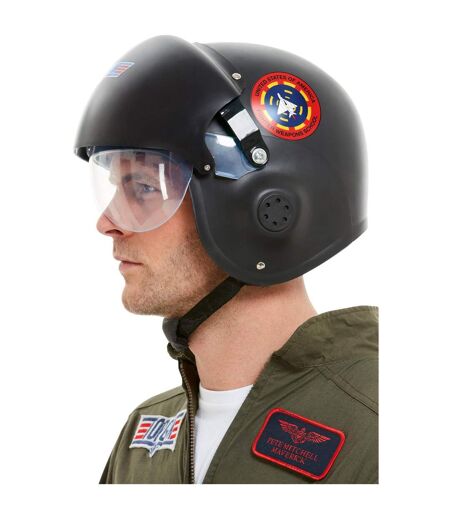 Casque deluxe homme noir Top Gun