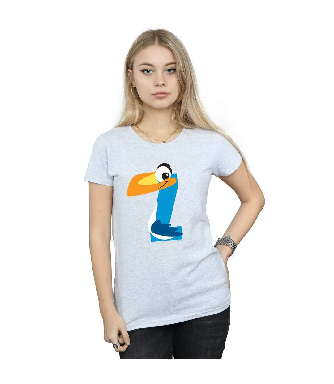 Disney - T-shirt ALPHABET Z IS FOR ZAZU - Femme (Gris chiné) - UTBI24988-2