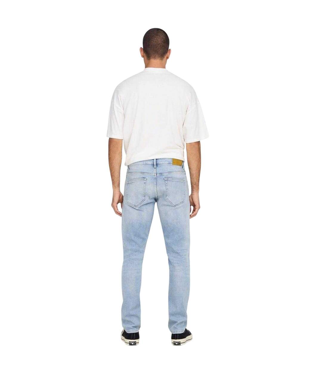Mens Tai Logo Tapered Jeans Light Blue Only And Sons-3