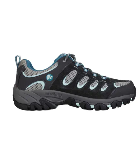 Womens/ladies Suede Walking Shoes Grey Merrell