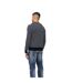 Mens Striped Rib Knit Sweater Top Navy Marshall Artist-3