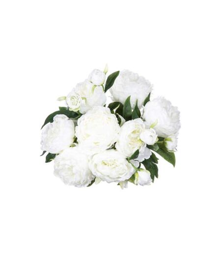Bouquet de Fleurs 13 Pivoines 50cm Blanc