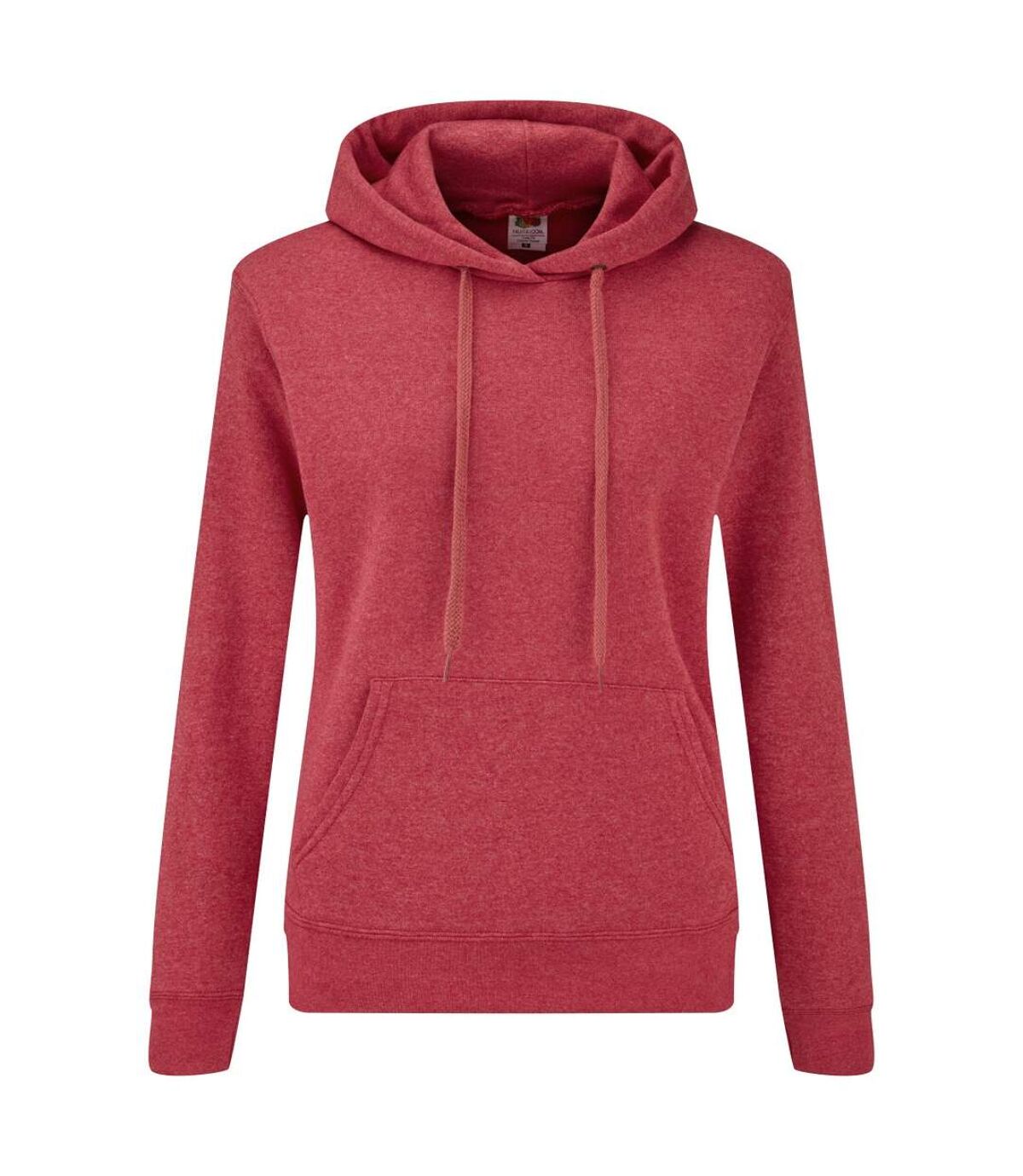 Fruit Of The Loom Ladies Lady Fit Hooded Sweatshirt / Hoodie (Heather Red)