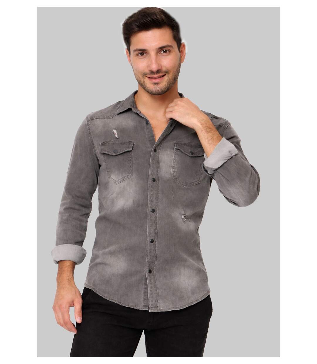 Chemise en jeans Slim Fit-1