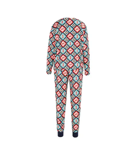 Womens/ladies Multi Pattern Pyjama Set Multicoloured Biba