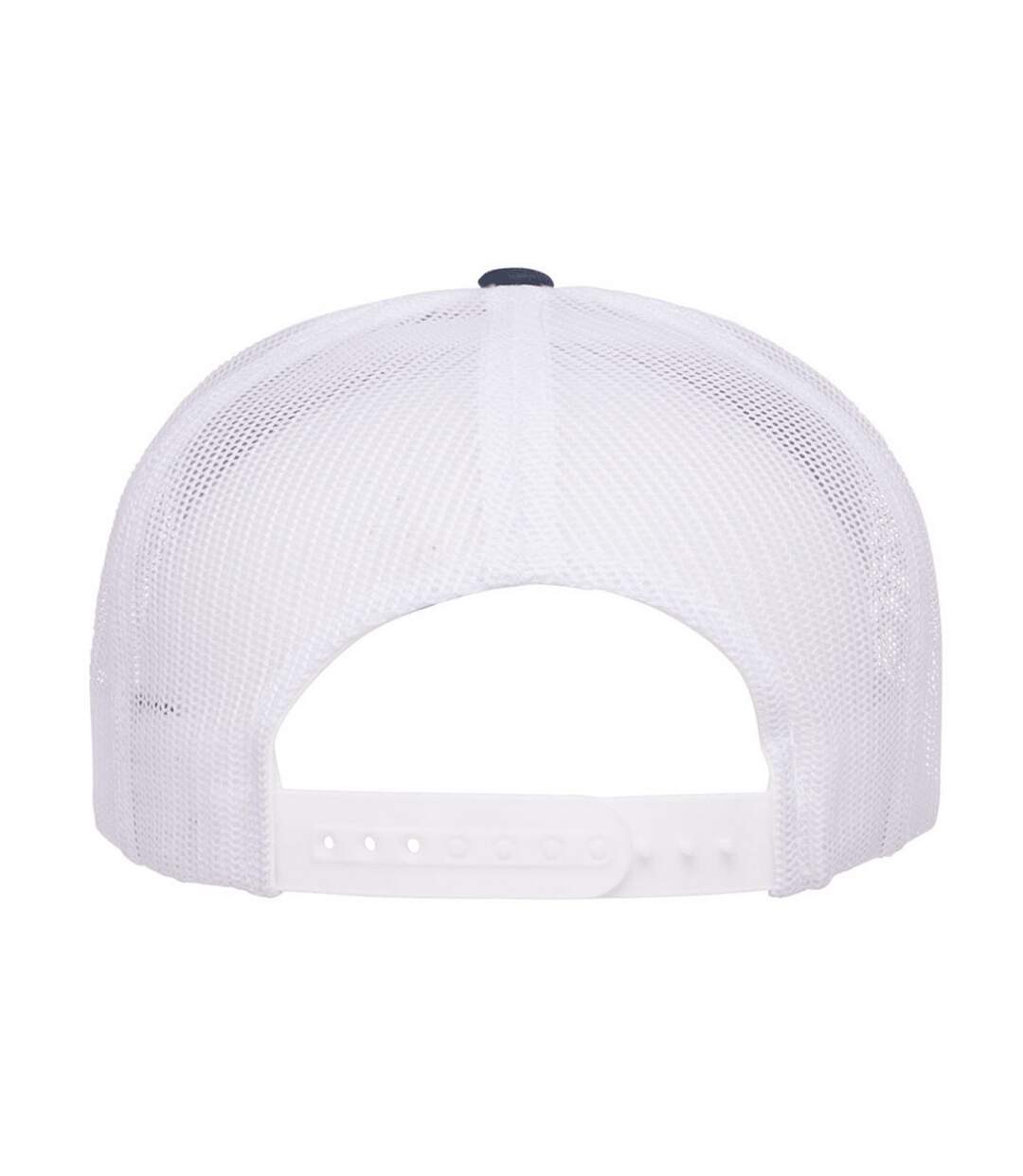 Casquette Trucker Bleu Marine Blanc Flexfit-2