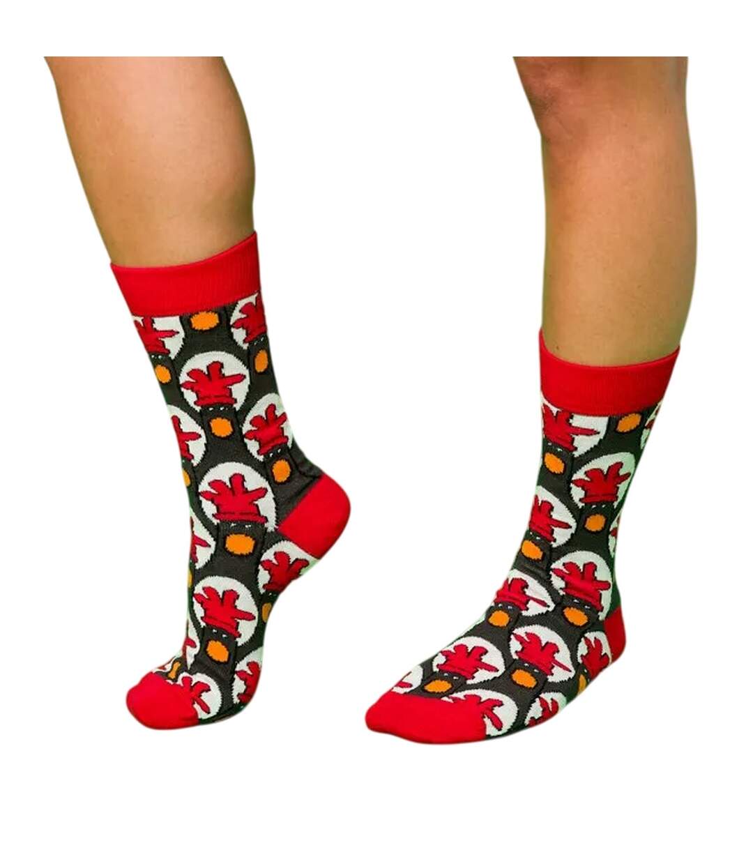 Chaussettes Motif Feathers Mcgraw Adulte Noir Rouge Wallace And Gromit-4