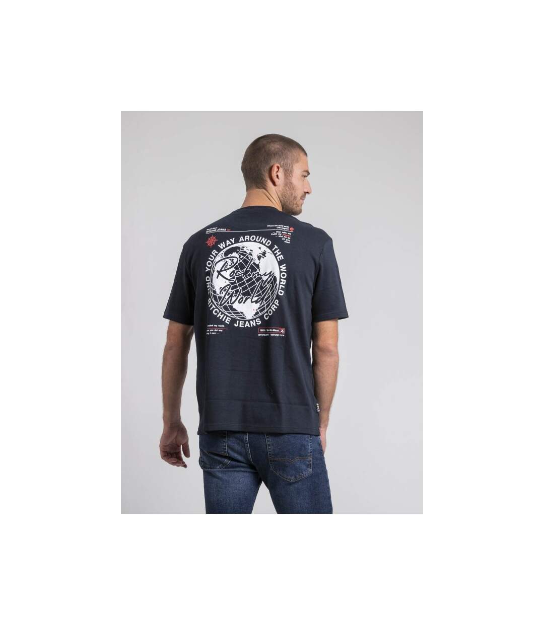 T-shirt col rond oversize pur coton JOHART-2