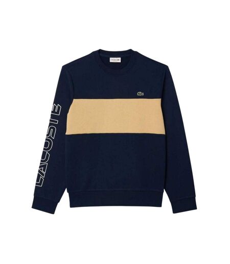 Sweat Motif/style Blocs De Couleurs Homme Bleu Marine Lacoste