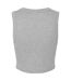 Womens/ladies Muscle Micro-rib Cropped Vest Top Athletic Heather Grey Bella + Canvas-2