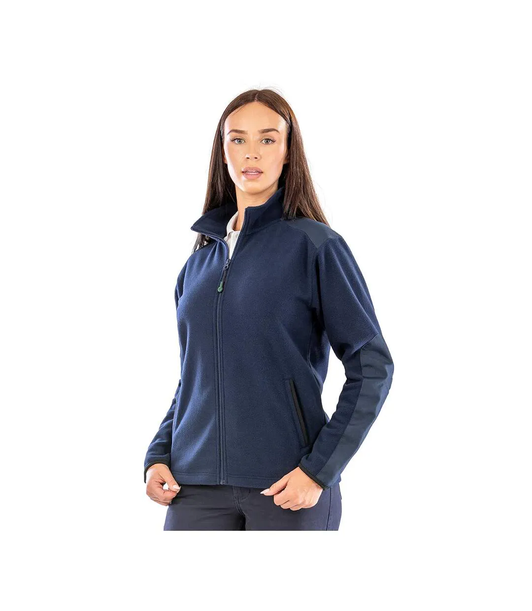 Unisex Adult Microfleece Heavy Duty Jacket Navy Result Recycled-4