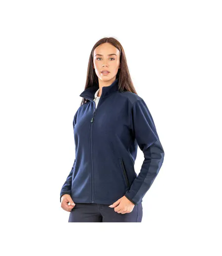 Unisex Adult Microfleece Heavy Duty Jacket Navy Result Recycled