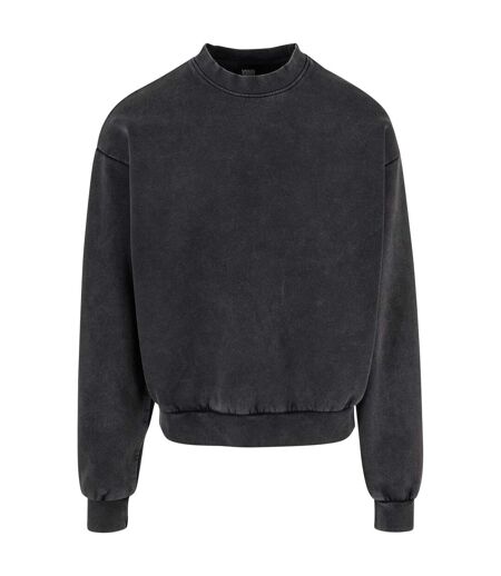 Sweat Motif/style Délavé À L'acide Homme Noir Urban Classics