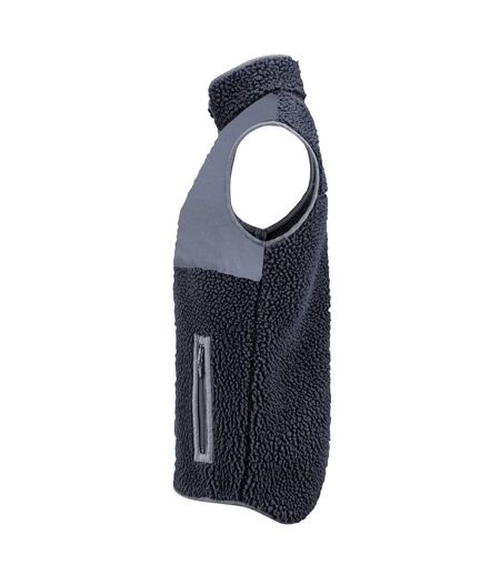 Mens Kingsley Sherpa Fleece Gilet Navy James Harvest