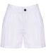 Bermuda en lin - Femme - PATS713 - blanc-1