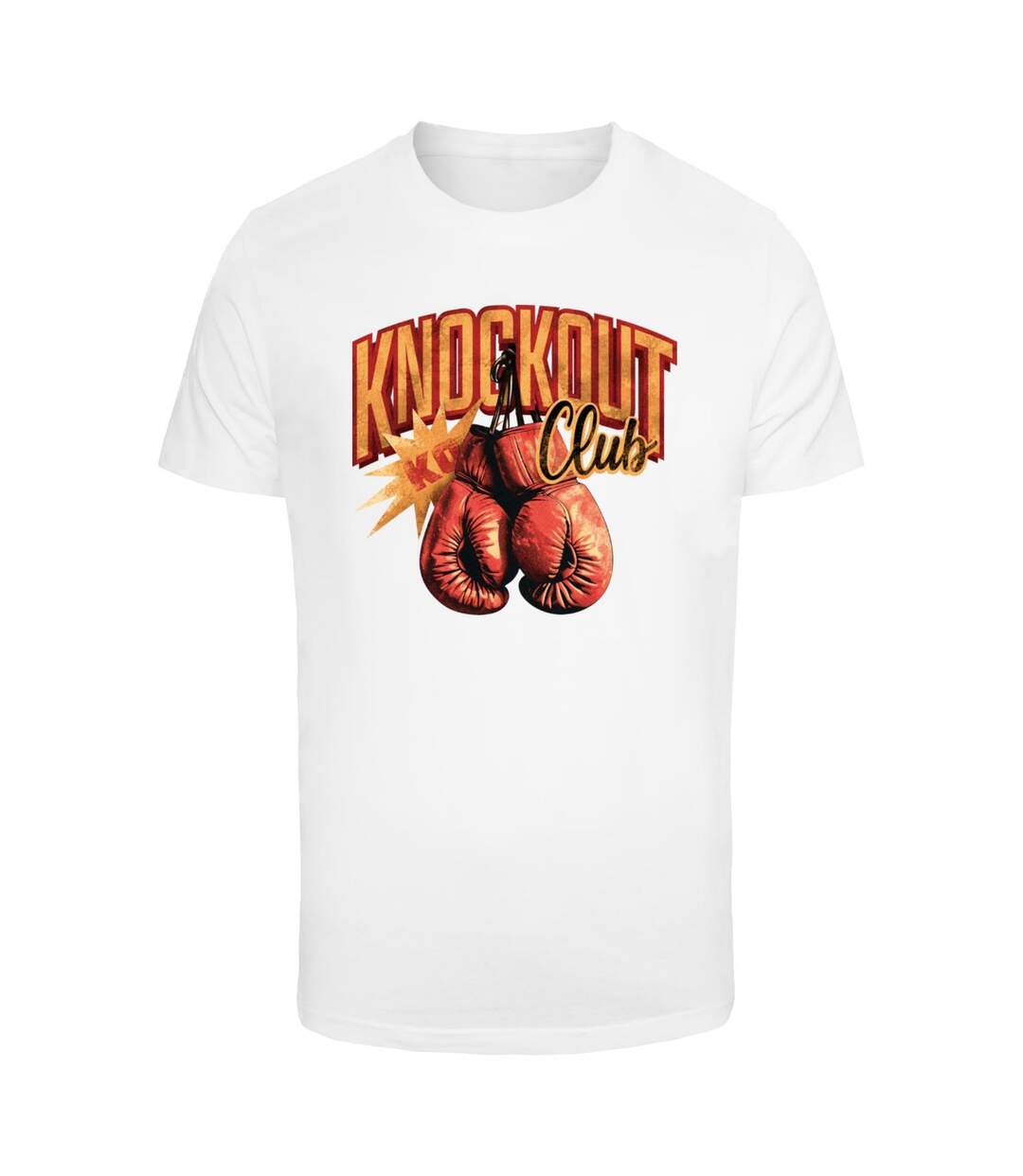 T-shirt Knockout Club Homme Blanc Mister Tee-2