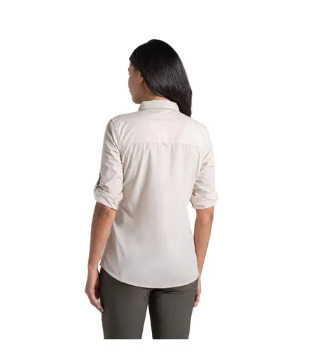 Womens/ladies Kiwi Iii Long-sleeved Shirt Stone Craghoppers